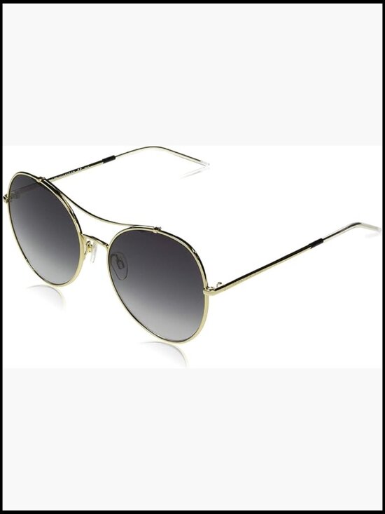 Metal Frame Pilot Sunglasses with Gradient Lens